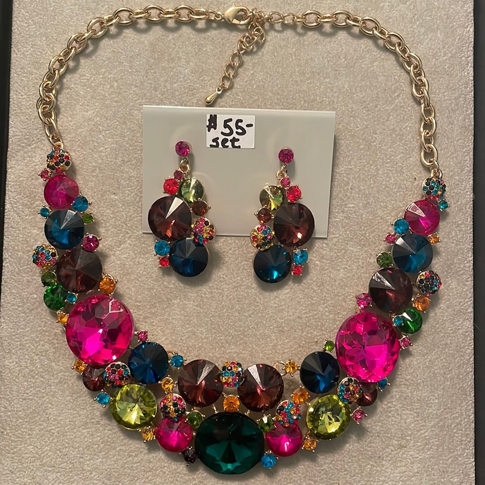 Multi Gemstone Statement Set - image 1